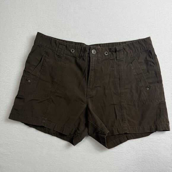 Vintage Beau Utility Cargo Shorts Dark Brown Size 16 - Picture 1 of 6